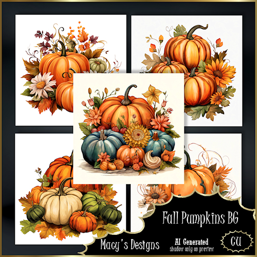 AI - Clipart Fall Pumpkins BG - Click Image to Close